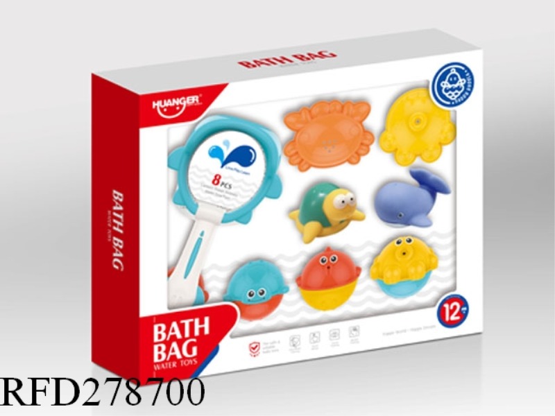 PADDLE OCEAN ANIMAL+NET(8PCS)