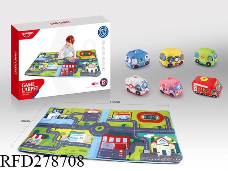 BABY CARTOON CLOTH CAR+GAME CARPET