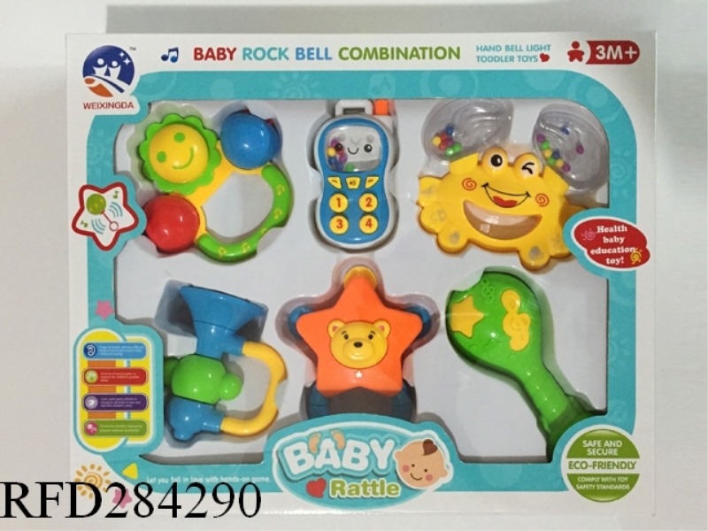 BABY TEETHER RATTLES 6PCS