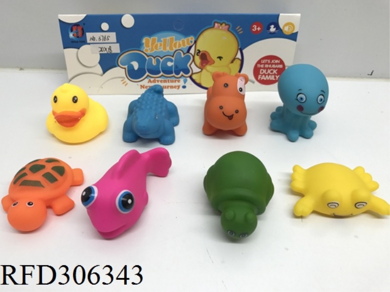 RUBBER ANIMALS 8PCS