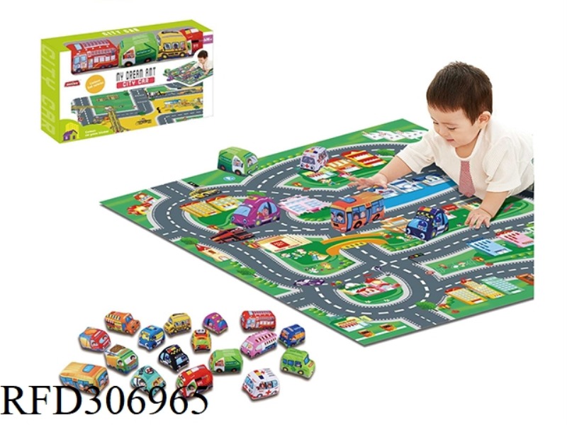 BABY TRAFFIC CARPET WITH CLOTH CAR