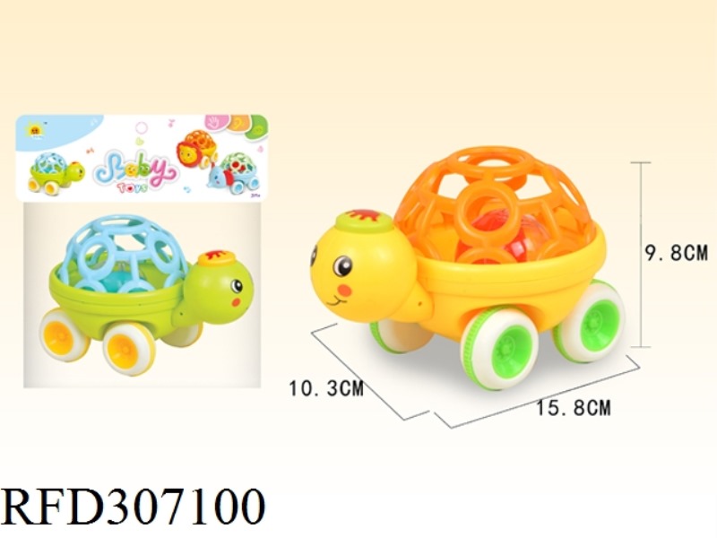 BABY FLEXIBLE GLUE TORTOISE RATTLE CAR