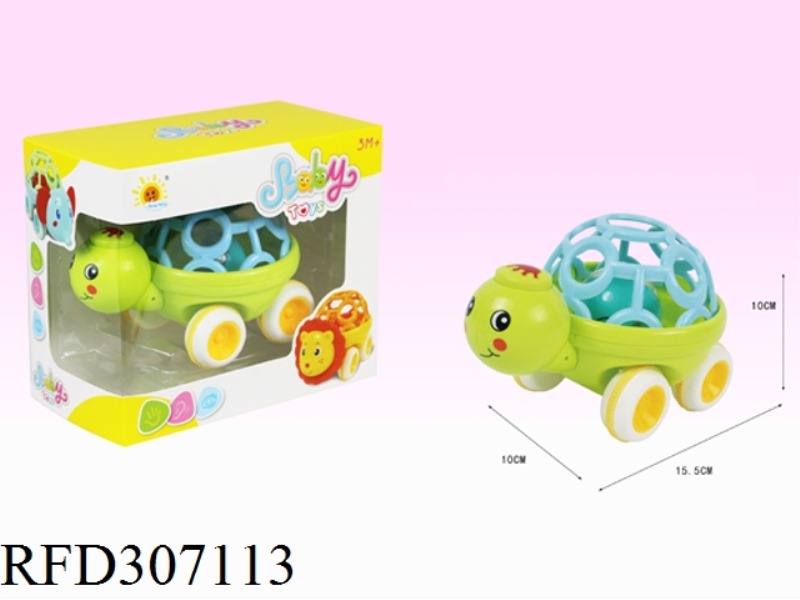 BABY FLEXIBLE GLUE TORTOISE RATTLE CAR