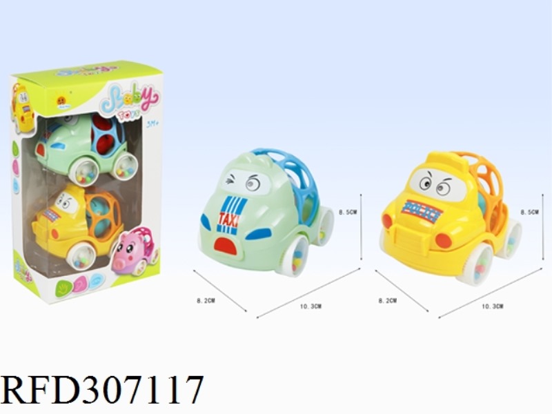 BABY TAXI(POLICE CAR)RATTLE CAR 2PCS