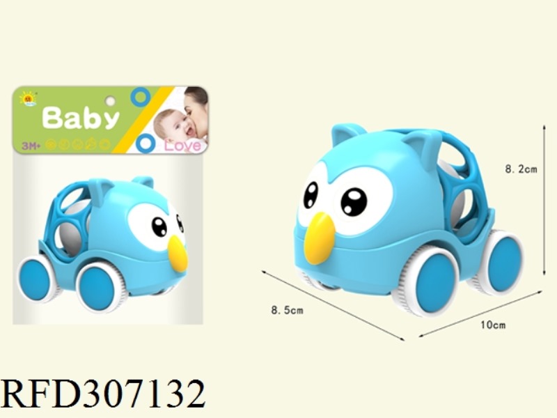 BABY FLEXIBLE GLUE RATTLE CAR(OWL)