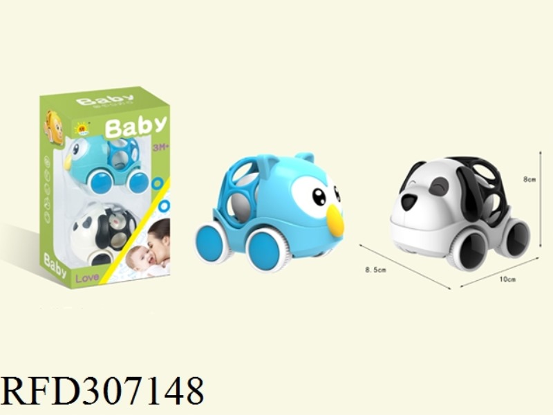 BABY FLEXIBLE GLUE RATTLE CAR(OWL/DOG)