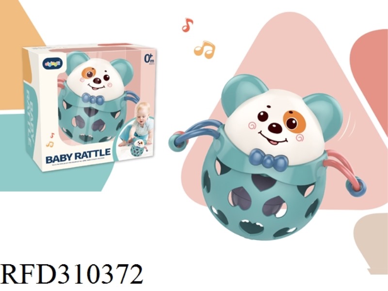 FLEXIBLE GLUE DOG BABY RATTLE