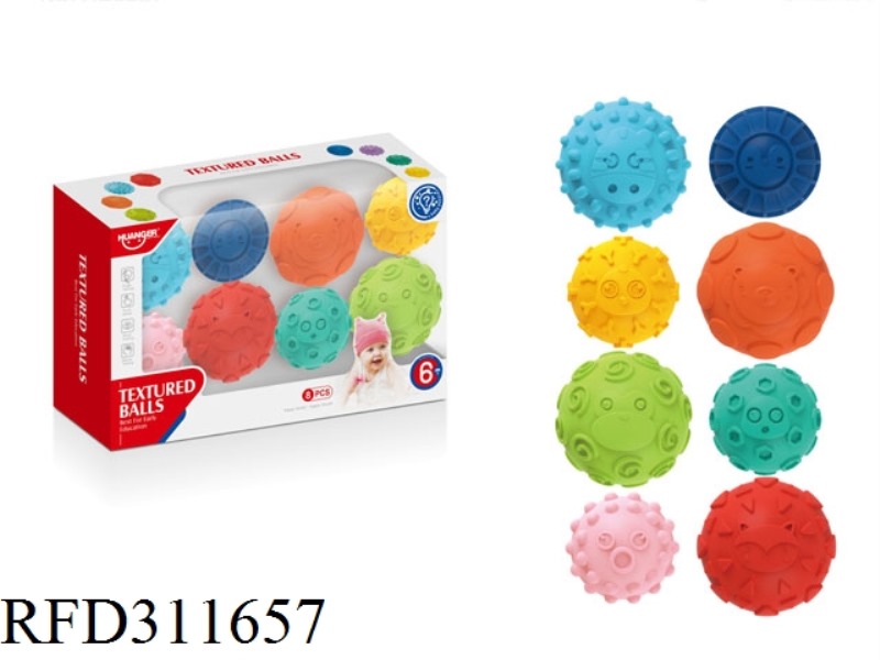 ANIMAL GLUE BALL 8  PCS