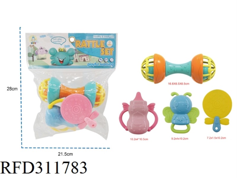 BABY TEETHER RATTLE 4PCS