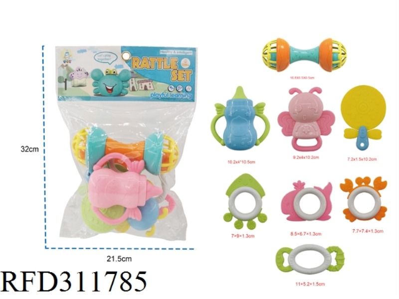 BABY TEETHER RATTLE 8PCS