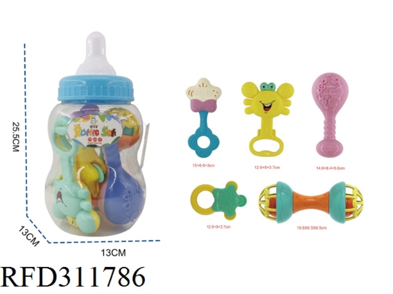 BABY TEETHER RATTLE 5PCS