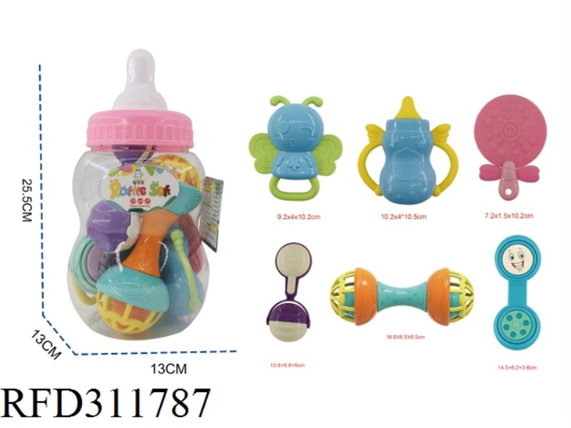 BABY TEETHER RATTLE 6PCS