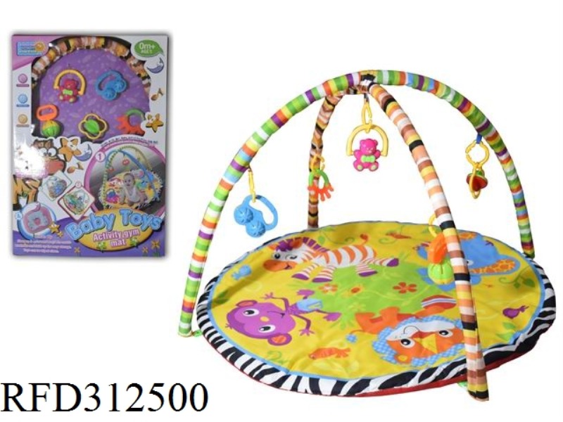 BABY PLAY BLANKET CARPET FITNESS RACK - ZEBRA