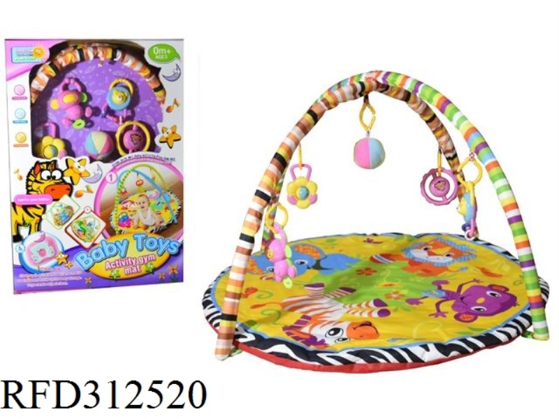 BABY PLAY BLANKET CARPET FITNESS RACK - ZEBRA