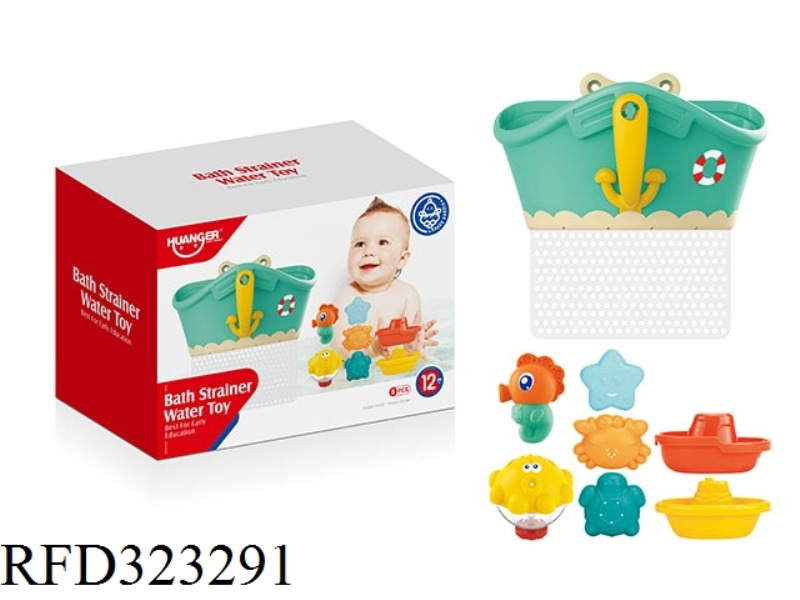 PIRATE SHIP NET+SPLASHING TOYS 7PCS