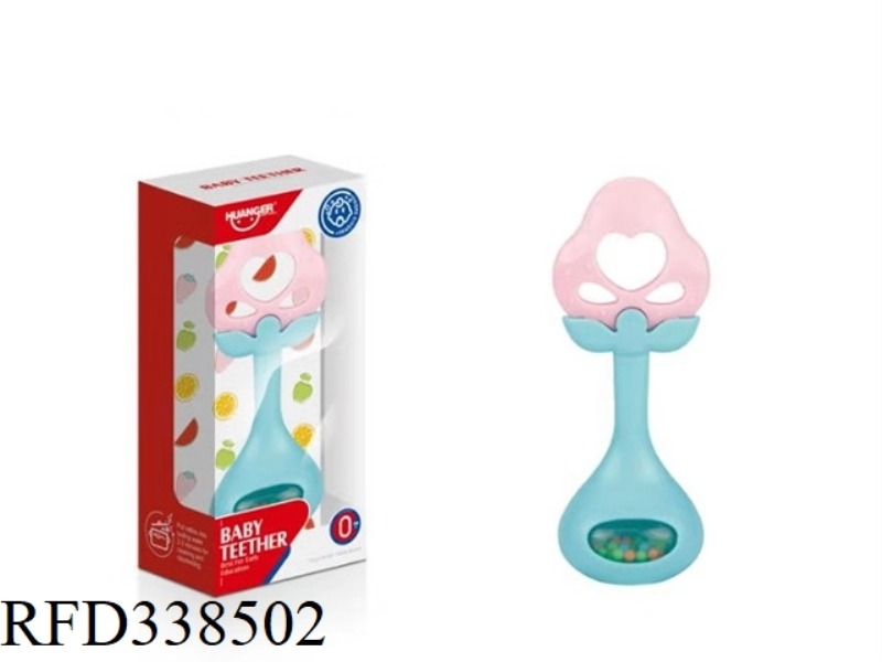 SILICONE FRUIT RATTLE (
STRAWBERRY)
