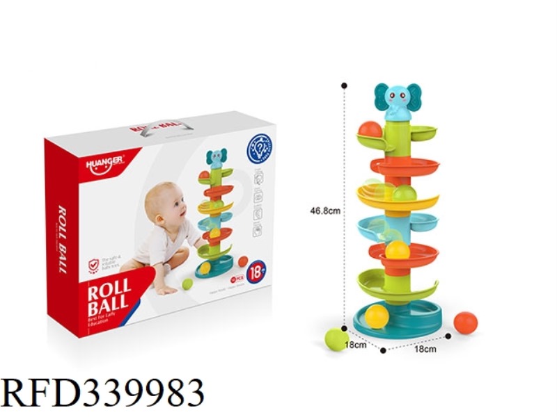 ELEPHANT COLORFUL ORBIT ROLLING BALL