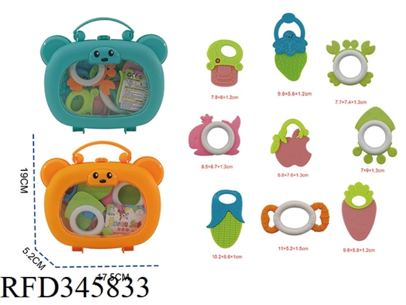 BABY BEAR STORAGE BOX 9 PIECE TEETHER