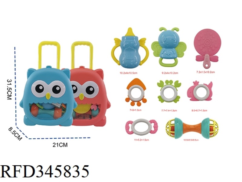 BABY OWL STORAGE BOX 8-PIECE TEETHER