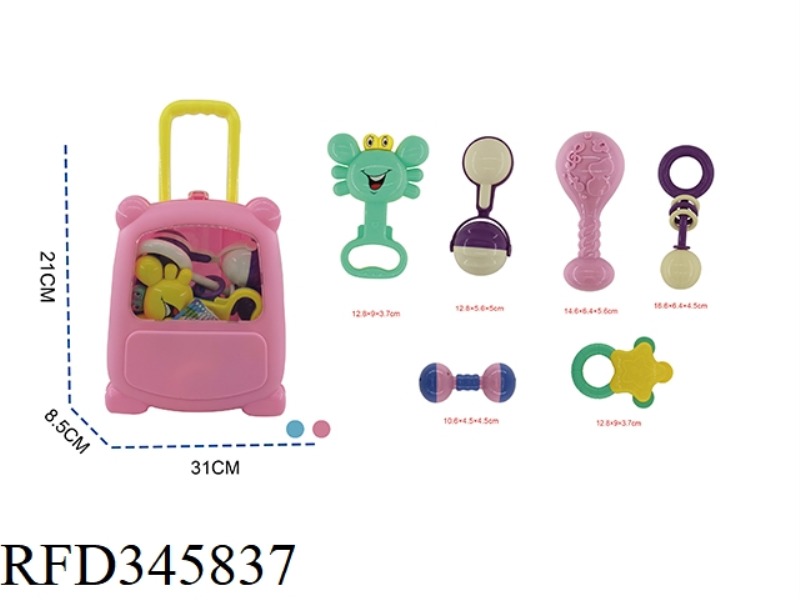 BABY BIG TROLLEY BOX STORAGE BOX 6 PIECE SET HAND BELL
