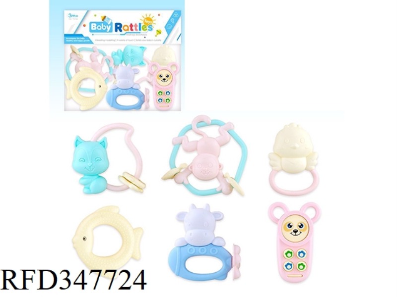 BABY SERIES TOOTH BITE 6 SET RATTLE