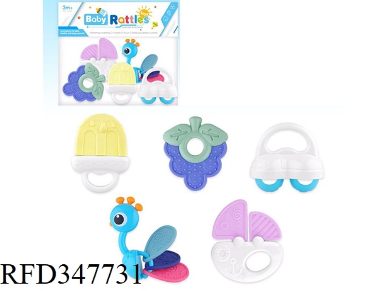 BABY SERIES TOOTH BITE 5 SET RATTLE