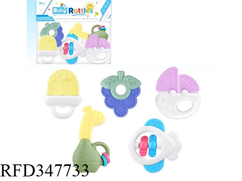 BABY SERIES TOOTH BITE 5 SET RATTLE