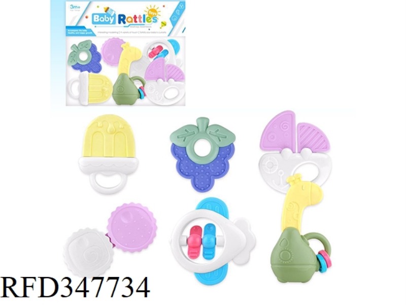 BABY SERIES TOOTH BITE 6 SET RATTLE