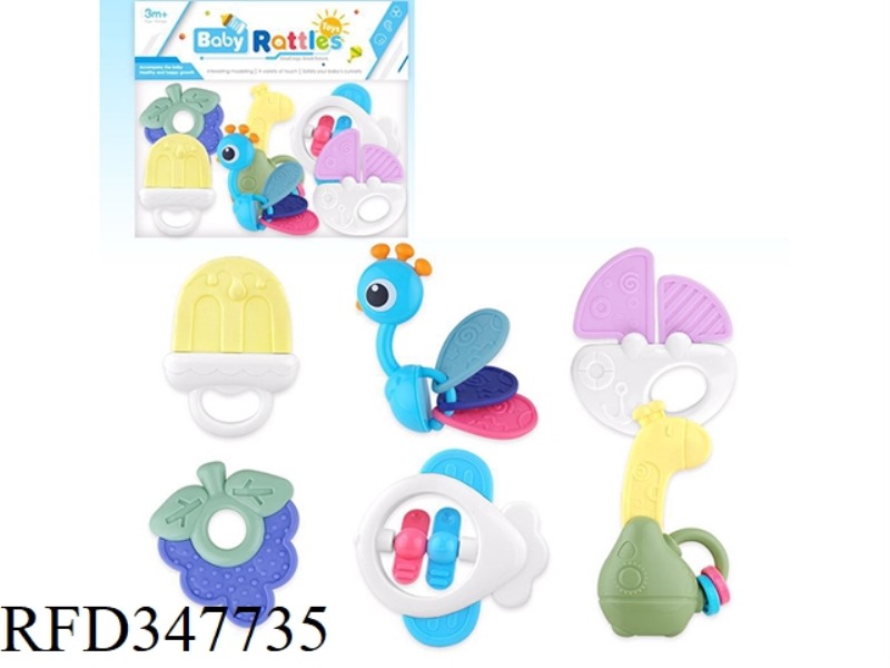 BABY SERIES TOOTH BITE 6 SET RATTLE