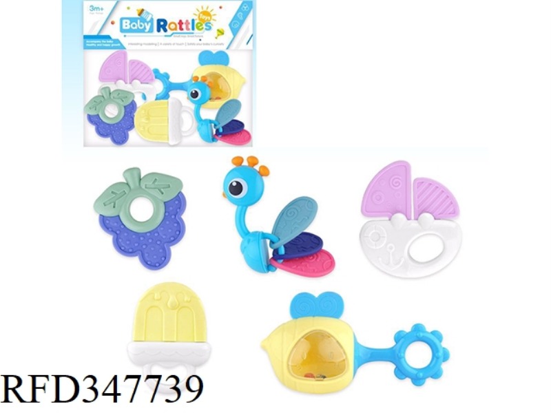 BABY SERIES TOOTH BITE 5 SET RATTLE