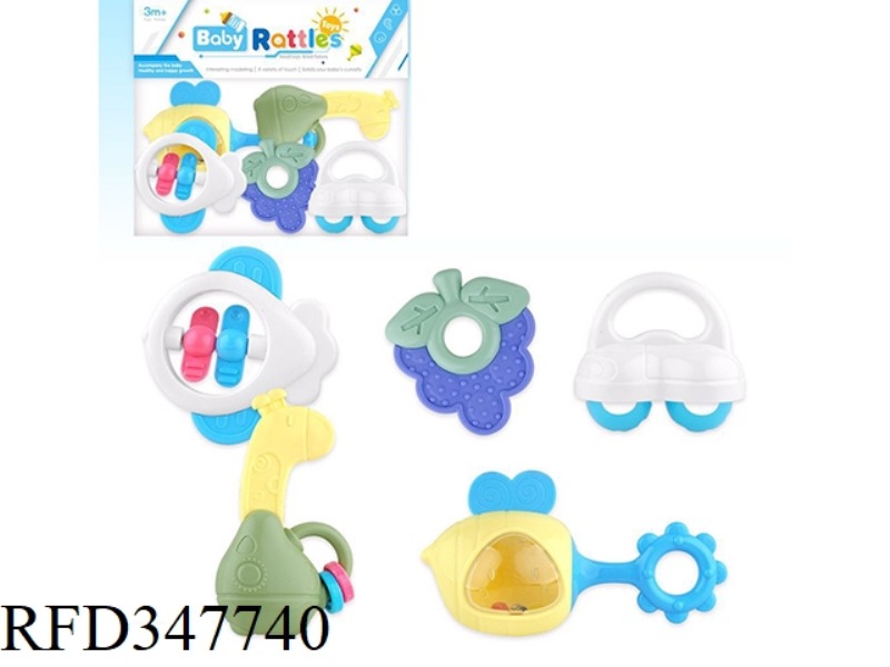 BABY SERIES TOOTH BITE 5 SET RATTLE