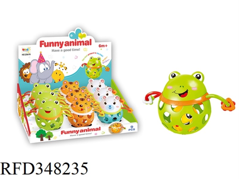 THREE SOFT RUBBER ANIMALS 9PCS