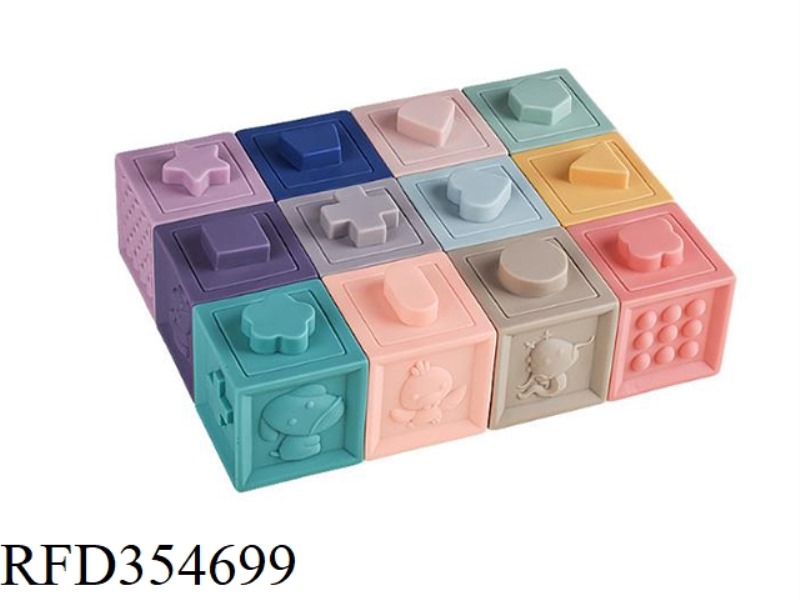 SET OF 12 SOFT RUBBER BLOCKS