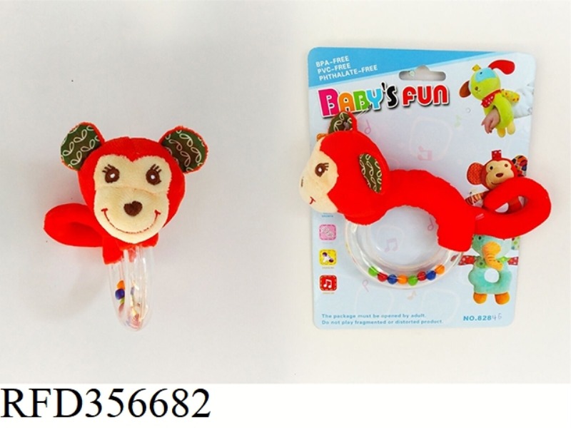 COLORFUL BEAD CIRCLE MONKEY (
EAR SOUND PAPER, COLOR
BEADS, NO RATTLES)
