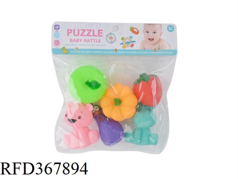 6 SOFT GEL ANIMAL FRUITS