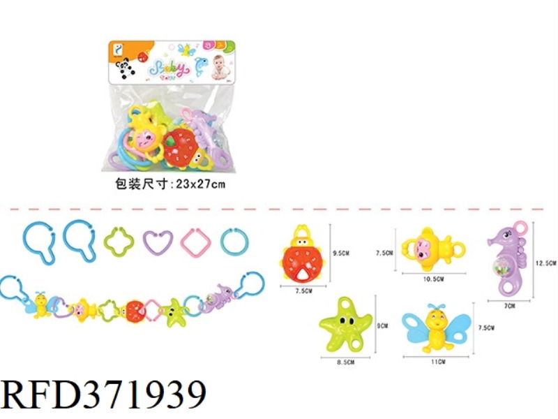 CHUAN CHUAN BELL TEETHER RATTLE SERIES (11PCS)
