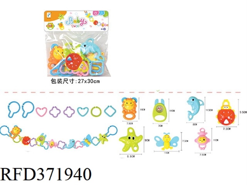 CHUAN CHUAN BELL TEETHER RATTLE SERIES (15PCS)
