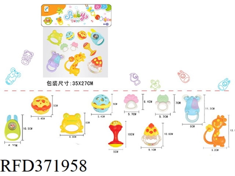 TEETHER RATTLE SERIES (10PCS)