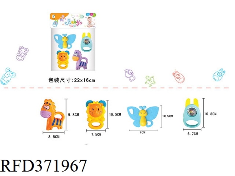 TEETHER RATTLE SERIES (4PCS)
