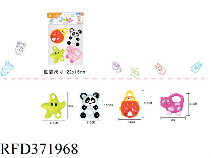 TEETHER RATTLE SERIES (4PCS)