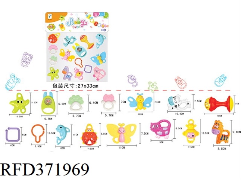 TEETHER RATTLE SERIES (15PCS)