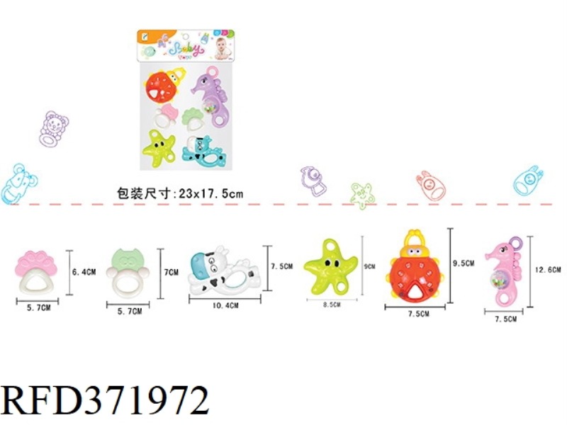 TEETHER RATTLE SERIES (6PCS)