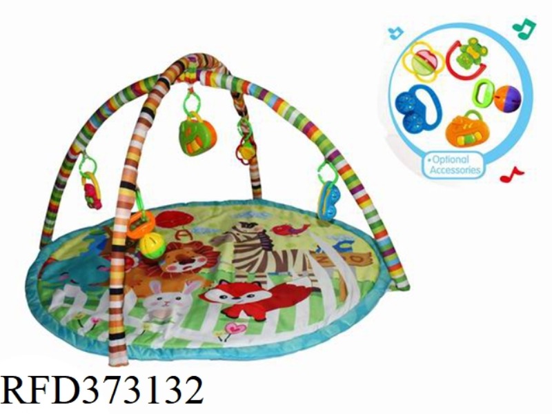 BABY PLAY BLANKET CARPET FITNESS RACK WITH MUSIC BOX