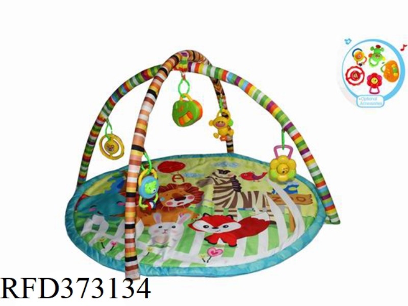 BABY PLAY BLANKET CARPET FITNESS RACK WITH MUSIC BOX