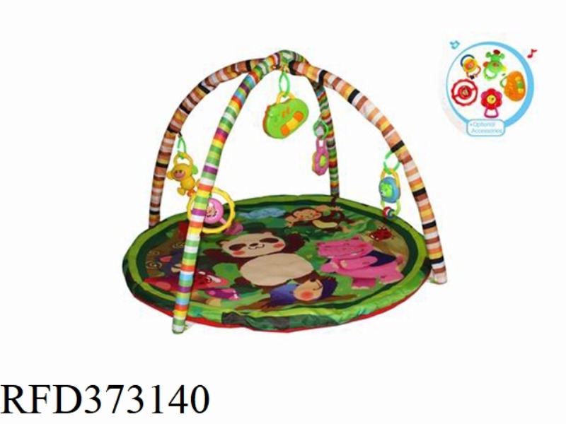 BABY PLAY BLANKET CARPET FITNESS RACK WITH MUSIC BOX