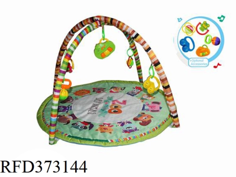 BABY PLAY BLANKET CARPET FITNESS RACK WITH MUSIC BOX