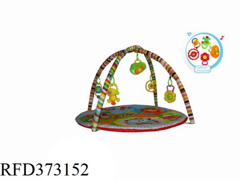BABY PLAY BLANKET CARPET FITNESS RACK WITH MUSIC BOX