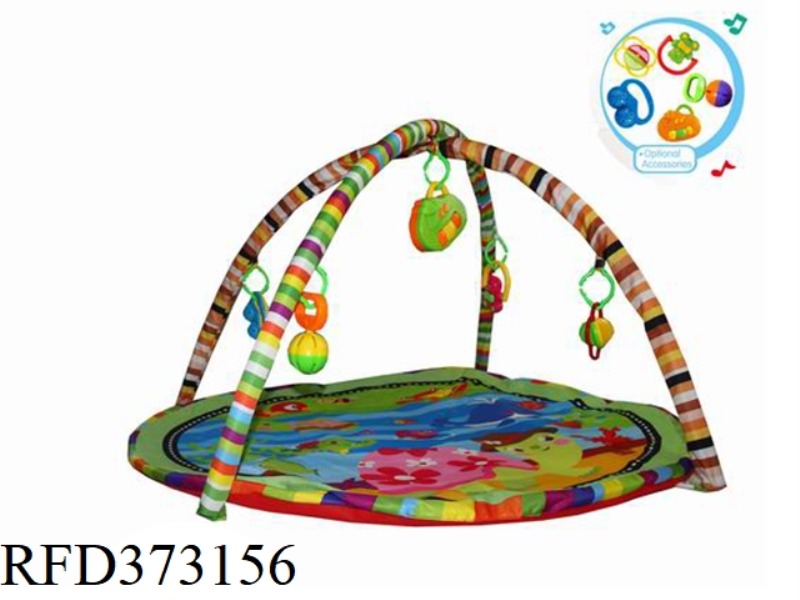 BABY PLAY BLANKET CARPET FITNESS RACK WITH MUSIC BOX