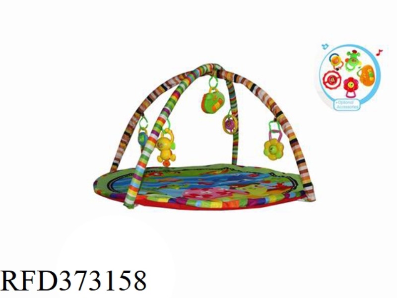 BABY PLAY BLANKET CARPET FITNESS RACK WITH MUSIC BOX