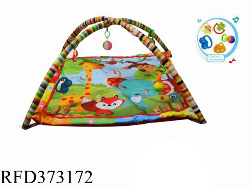 BABY PLAY BLANKET CARPET FITNESS RACK-ELEPHANT
